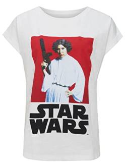 Recovered Star Wars Princess Leia Photography Ecru Womens Boyfriend T-Shirt by L von Recovered