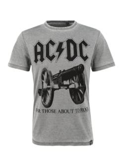 Recovered T-Shirt AC/DC for Those About to Rock - S - Hellgrau von Recovered