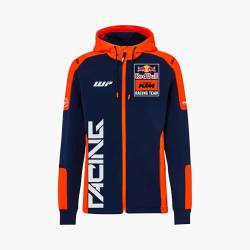 Red Bull - KTM Replica Team Zip Hoodie - Offizielles Merchandise, Dynamischer Renn-Print, Premium-Qualität - Herren - Größe 2XL - Blau/Orange von Red Bull