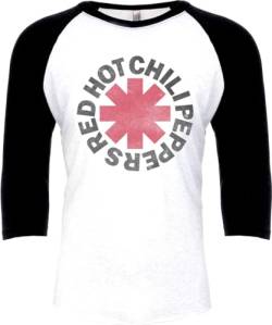 Red Hot Chili Peppers Asterisk Männer Langarmshirt weiß/schwarz XL 100% Baumwolle Band-Merch, Bands von Red Hot Chili Peppers