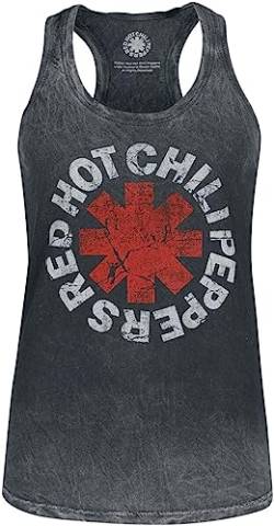 Red Hot Chili Peppers Distressed Logo Frauen Tank-Top schwarz L 100% Baumwolle Band-Merch, Bands von Red Hot Chili Peppers