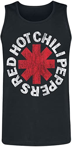 Red Hot Chili Peppers Distressed Logo Männer Tank-Top schwarz S 100% Baumwolle Band-Merch, Bands von Red Hot Chili Peppers