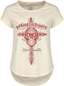 Red Hot Chili Peppers LA Skull Frauen T-Shirt beige L 100% Baumwolle Band-Merch, Bands von Red Hot Chili Peppers