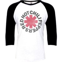Red Hot Chili Peppers Langarmshirt - Asterisk - XS bis XL - für Männer - Größe S - weiß/schwarz  - Lizenziertes Merchandise! von Red Hot Chili Peppers