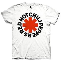 Red Hot Chili Peppers Offizielles T-Shirt Classic White Asterix Gr. M, weiß von Red Hot Chili Peppers