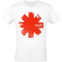 Red Hot Chili Peppers T-Shirt - Red Logo - S bis 3XL - für Männer - Größe 3XL - weiß  - Lizenziertes Merchandise! von Red Hot Chili Peppers