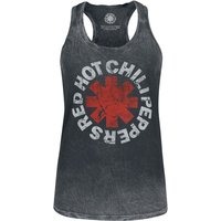 Red Hot Chili Peppers Tank-Top - Distressed Logo - S bis XXL - für Damen - Größe L - schwarz  - Lizenziertes Merchandise! von Red Hot Chili Peppers