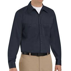 Red Kap Herren Men's Long Sleeve Wrinkle-Resistant Cotton Work Shirt Hemd, Dunkles Marineblau, 3X-Large von Red Kap