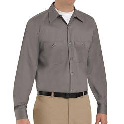 Red Kap Herren Men's Long Sleeve Wrinkle-Resistant Cotton Work Shirt Hemd, Graphitgrau, 4X-Large von Red Kap