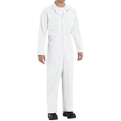 Red Kap Men's Tall Size Twill Action Back Coverall, White, 48 Long von Red Kap
