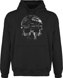 Der Beste Männer Hoodie von #RedSkullBikerFashion - Vintage Totenkopf - L - Schwarz - Herren Hoody Kapuze Kapuzenpulli polovers Kapuzenpullover Hoodies Hoddies/pullies Pullover polloverer Hoddies von Red Skull Biker Fashion