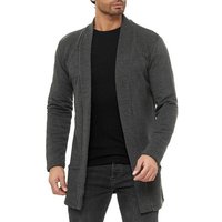 RedBridge Cardigan Red Bridge Herren Cardigan Jacke Sweat-Jacke Sakko Long Cut hochwertig von RedBridge