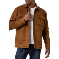 RedBridge Hemdjacke Red Bridge Herren Hemd Wildlederlook mit Taschen Taba L Pflegeleicht von RedBridge