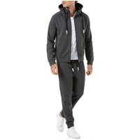 RedBridge Jogginganzug Red Bridge Herren Jogginganzug Sweat Jacke und Hose Set Anthrazit M (Spar-Set, 2-tlg), Komfortabel von RedBridge