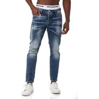 RedBridge Slim-fit-Jeans Hose Straight Leg Denim Pants Blau W30 L34 Distressed-Look von RedBridge