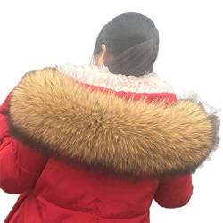 Pelzkragen Damen Lätzchen Fellschal fester Waschbär Pelzkragen Lätzchen Pullover Mütze Unisex Kragen von RedEagle