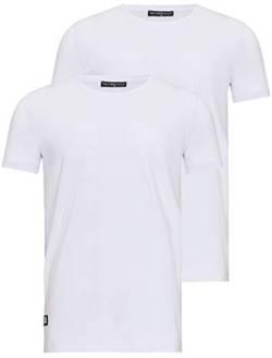 Herren T-Shirt 2er Pack Rundhals Regular Fit 2X Weiß M von Redbridge