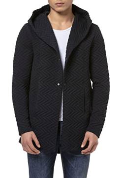 Mantel Herren Cardigan Lange Jacke Blau S von Redbridge