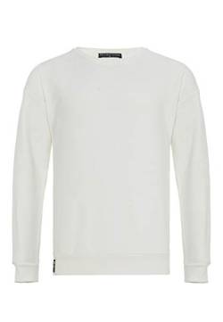 Oversize Sweatshirt für Herren Pullover Sweater Longsleeve Premium Basic Real Weiß M von Redbridge