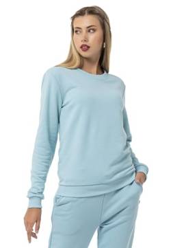 Red Bridge Damen Crewneck Sweatshirt Pullover Premium Basic Hellblau S von Redbridge