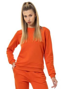 Red Bridge Damen Crewneck Sweatshirt Pullover Premium Basic Orange L von Redbridge