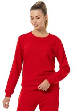 Red Bridge Damen Crewneck Sweatshirt Pullover Premium Basic Rot 3XL von Redbridge