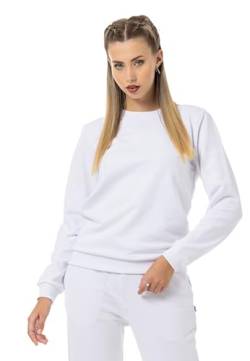 Red Bridge Damen Crewneck Sweatshirt Pullover Premium Basic Weiß L von Redbridge
