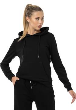 Red Bridge Damen Kapuzenpullover Sweatshirt Hoodie Pullover Premium Basic Schwarz XL von Redbridge