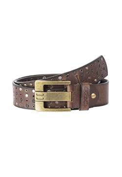 Red Bridge Herren Gürtel Ledergürtel Breiter Nietengürtel Nieten RB9101 100 Braun Brown von Redbridge