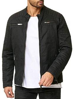 Red Bridge Herren Jacke Übergangsjacke Bikerjacke gesteppt Schwarz M von Redbridge