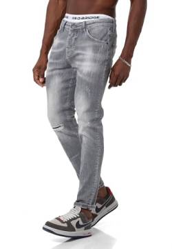 Red Bridge Herren Jeans Hose Denim Pants Destroyed-Look Grau-W31-L32 von Redbridge