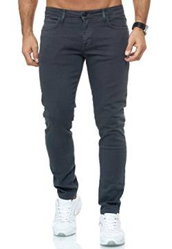 Red Bridge Herren Jeans Hose Slim-Fit Röhrenjeans Denim Colored Anthrazit W29 L32 von Redbridge