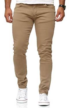 Red Bridge Herren Jeans Hose Slim-Fit Röhrenjeans Denim Colored Camel W29 L32 von Redbridge