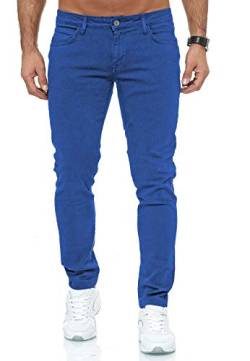 Red Bridge Herren Jeans Hose Slim-Fit Röhrenjeans Denim Colored Indigo W32 L34 von Redbridge