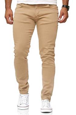 Red Bridge Herren Jeans Hose Slim-Fit Röhrenjeans Denim Colored Sand W38 L30 von Redbridge