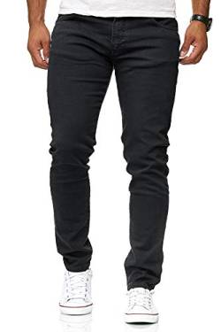 Red Bridge Herren Jeans Hose Slim-Fit Röhrenjeans Denim Colored Schwarz W28 L30 von Redbridge