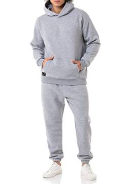 Red Bridge Herren Jogginganzug Sweat Suit Set Hoodie Hose Premium Loose-Fit Grau M von Redbridge