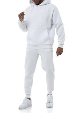 Red Bridge Herren Jogginganzug Sweat Suit Set Hoodie Hose Premium Loose-Fit Weiss L von Redbridge