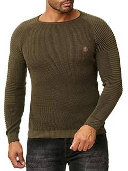 Red Bridge Herren Strickpullover Ribbed Arms Pullover Khaki L von Redbridge