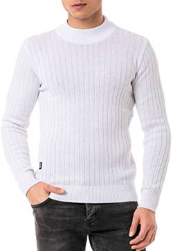 Red Bridge Herren Strickpullover Stehkragen Pullover Weiß L von Redbridge