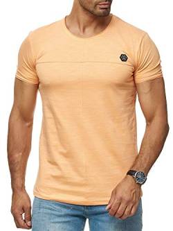 Red Bridge Herren T-Shirt Cross Line Kurzarm Shirt Baumwolle Rundhalsausschnitt M1306 Orange L von Redbridge