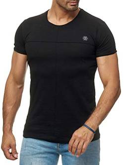 Red Bridge Herren T-Shirt Cross Line Kurzarm Shirt Baumwolle Rundhalsausschnitt M1306 Schwarz L von Redbridge