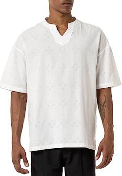 Red Bridge Herren T-Shirt Tunic-Shirt V-Neck Tunika Shirt Baumwolle Weiß XXL von Redbridge