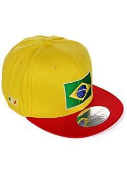 Red Bridge Unisex Snapback Caps Kappe Baseball-Cap Mütze Bestickt Länder Brasilien - Gelb von Redbridge