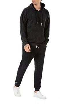 Redbridge 2-teiliger Oversize Hoodie Jogger Set Jogginganzug mit Hose Kombi Premium Dunkelgrau L von Redbridge