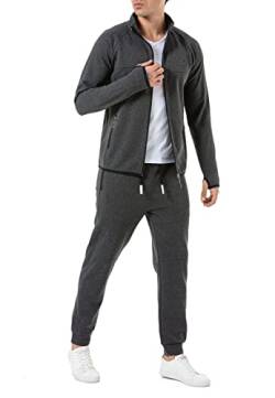 Redbridge 2-teiliges Set Sweatjacke und Jogger Jogginganzug Kombi Premium Dunkelgrau L von Redbridge