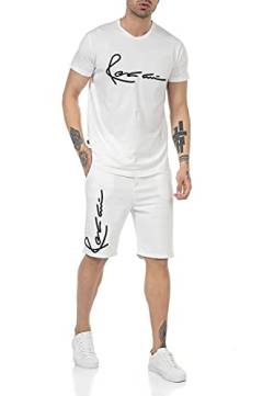 Redbridge 2-teiliges Set T-Shirt und Short signed Style Sweat Pants Weiß Gr L von Redbridge