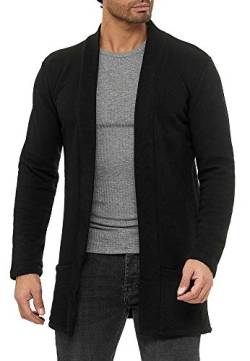 Redbridge Cardgigan für Herren Jacke Sweat-Jacke Sakko Long Cut Schwarz L von Redbridge