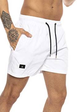 Redbridge Herren Badehose kurz Badeshorts schnelltrocknend Weiß S von Redbridge