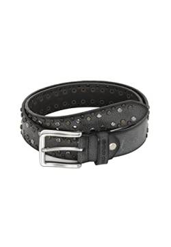 Redbridge Herren Gürtel Echtleder mit Nieten Nietengürtel Ledergürtel Leather Belt Grau 100 von Redbridge